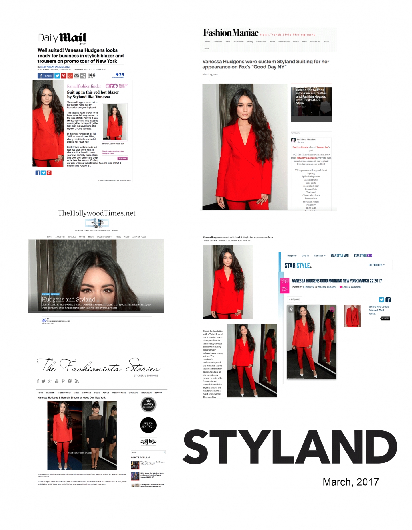 VANESSA HUDGENS STUNS IN A STYLAND RED SUIT