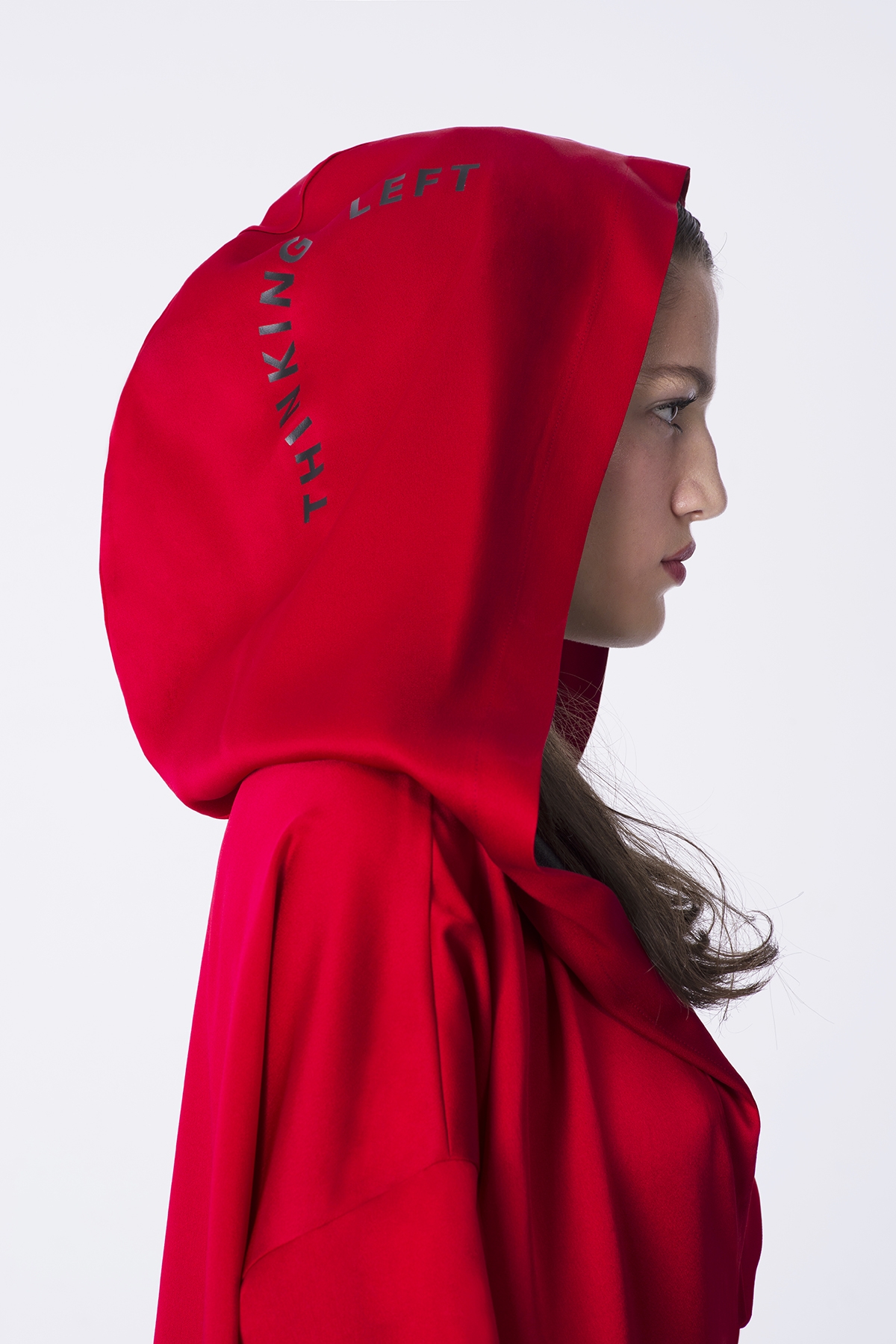 Long red hoodie Clearance