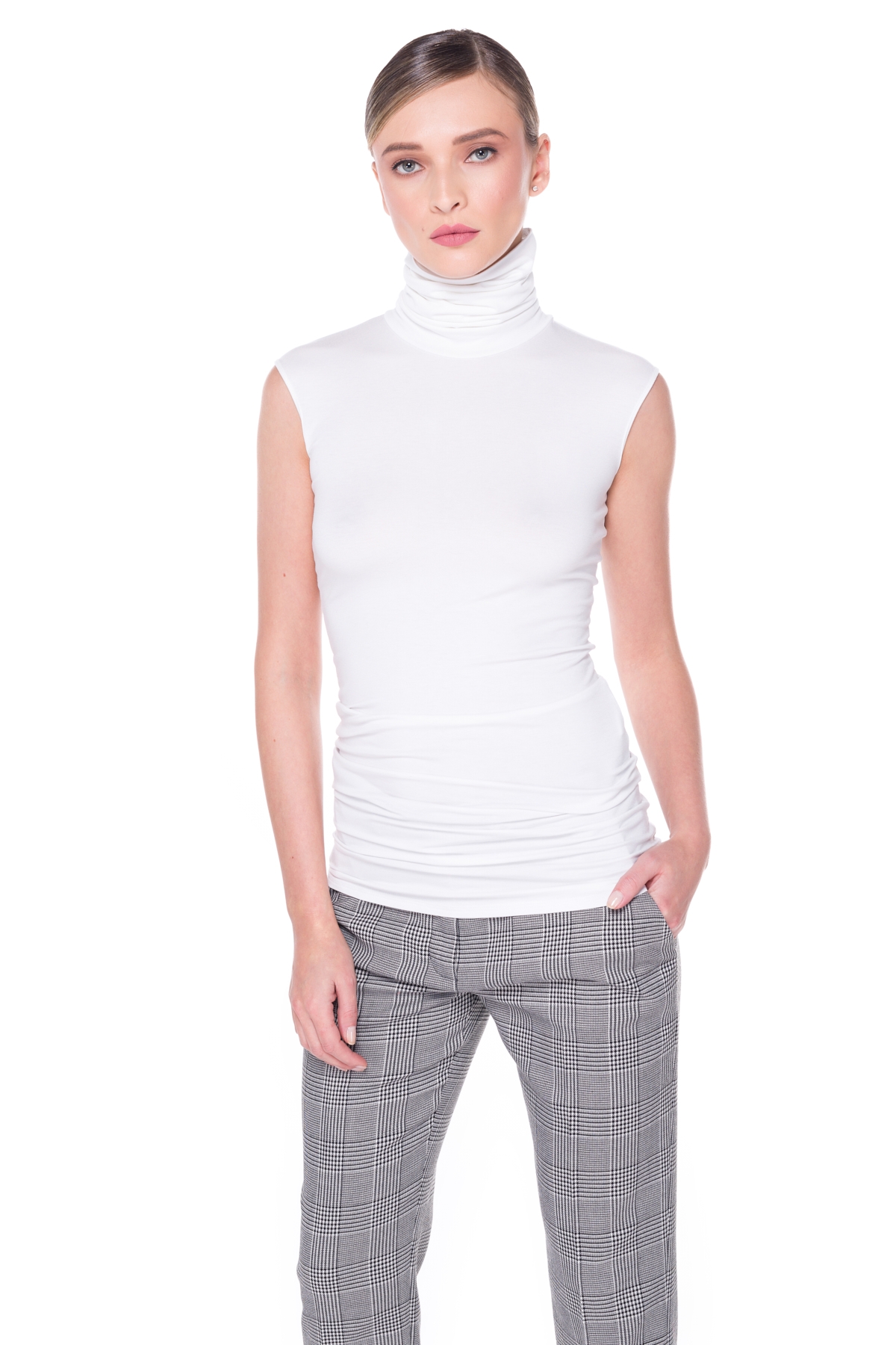 white turtleneck prom