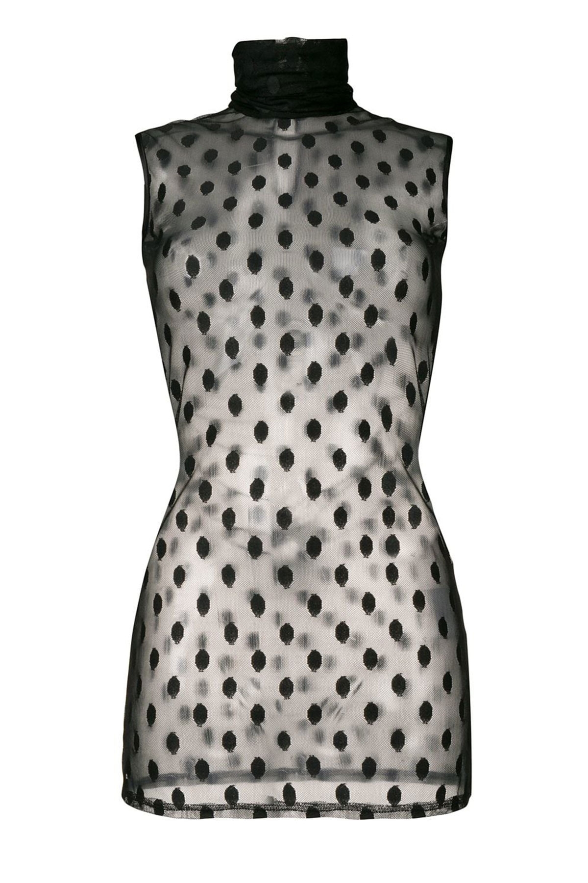 sheer turtleneck top