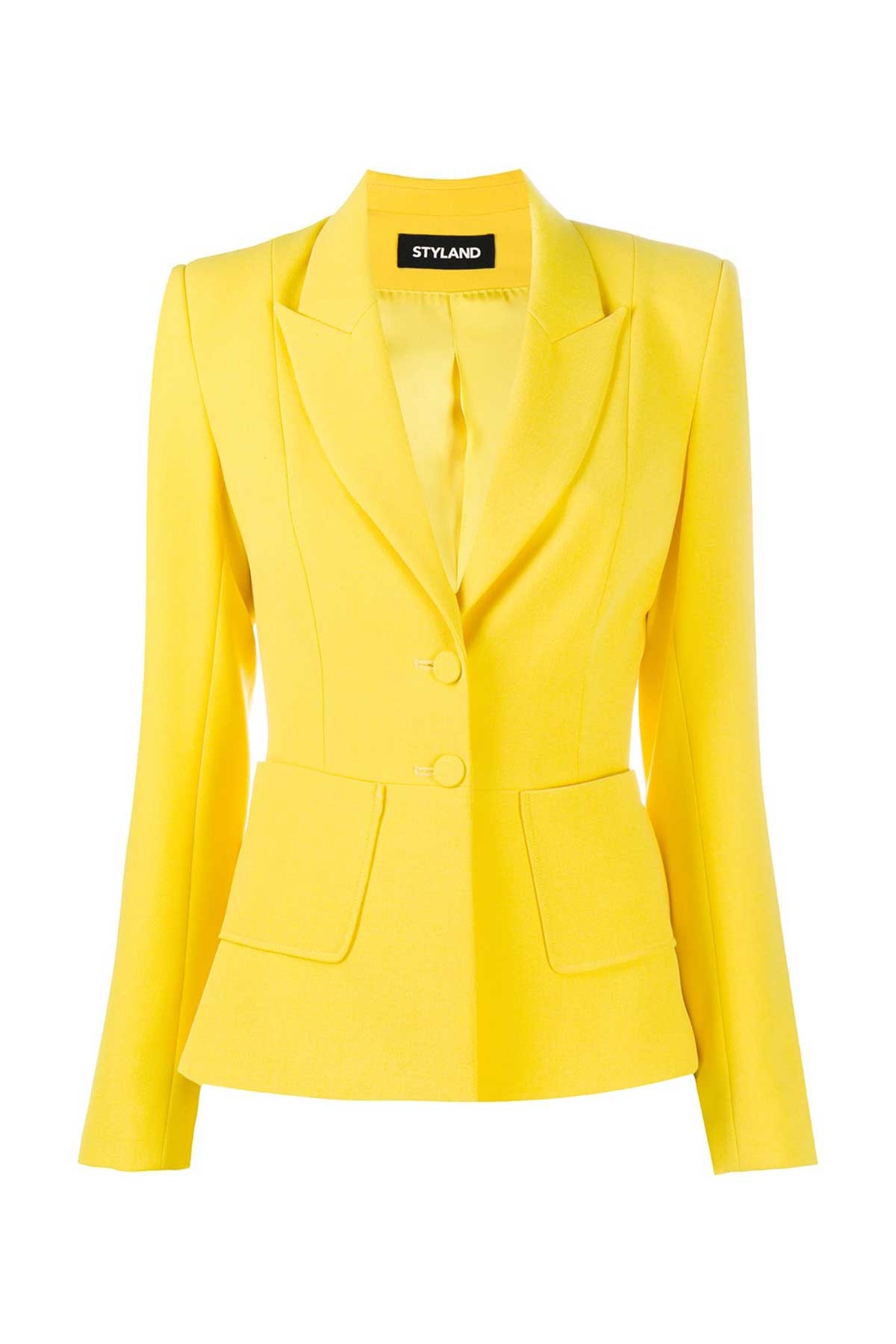 SLIM FIT YELLOW BLAZER STYLAND